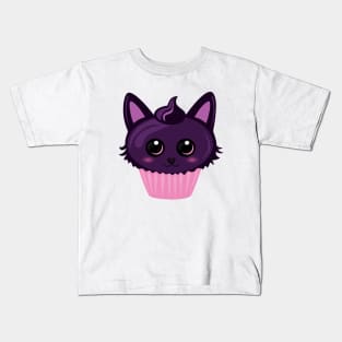 Purple cupcake kitty Kids T-Shirt